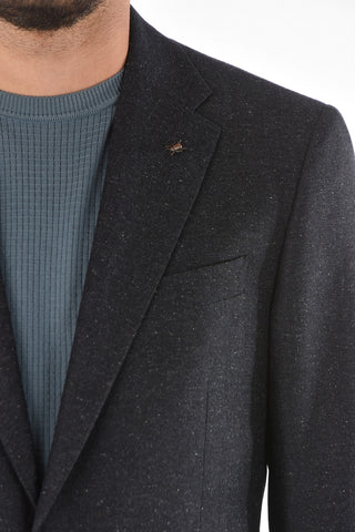 CC COLLECTION silk and virgin wool RIGHT notch lapel 2-button suit drop 7R