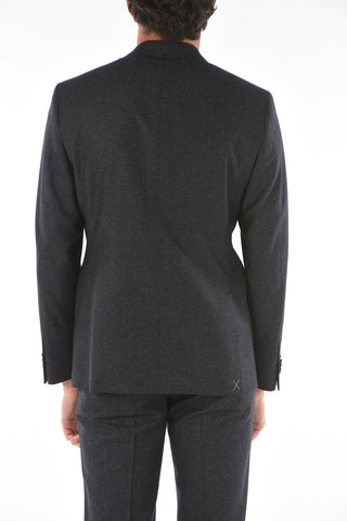 CC COLLECTION silk and virgin wool RIGHT notch lapel 2-button suit drop 7R