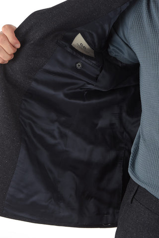 CC COLLECTION silk and virgin wool RIGHT notch lapel 2-button suit drop 7R