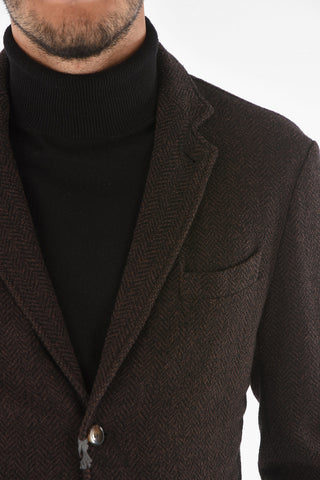 Single-breasted CHELSEA Herringbone Patterned Blazer