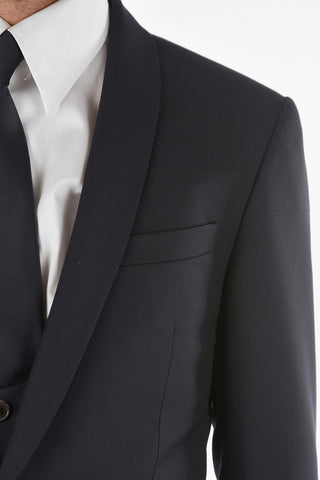 Stretched Virgin Wool CERIMONY ACADEMY 3-piece Suit with Shawl Lapel