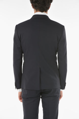 Stretched Virgin Wool CERIMONY ACADEMY 3-piece Suit with Shawl Lapel
