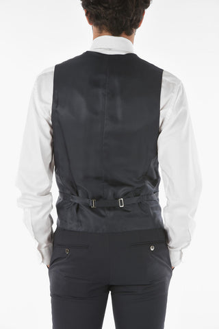 Stretched Virgin Wool CERIMONY ACADEMY 3-piece Suit with Shawl Lapel