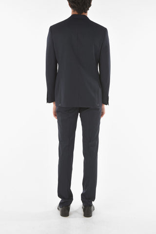 virgin wool MANTUA side vents no hem 2-button suit drop 6R