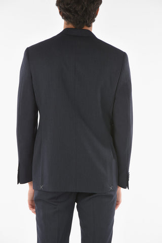 virgin wool MANTUA side vents no hem 2-button suit drop 6R