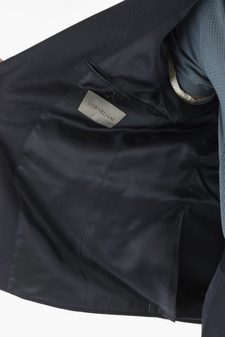 virgin wool MANTUA side vents no hem 2-button suit drop 6R