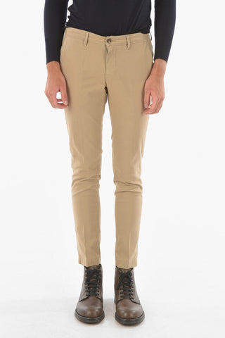 regular waist stretch cotton NEWTOWN.L. pants