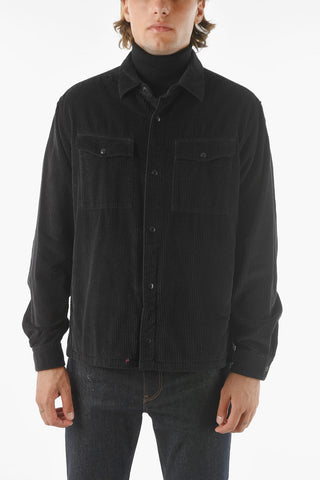 ZZEGNA double breast pocket corduroy shirt