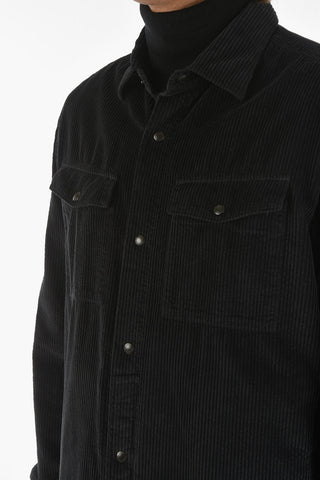 ZZEGNA double breast pocket corduroy shirt