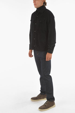 ZZEGNA double breast pocket corduroy shirt