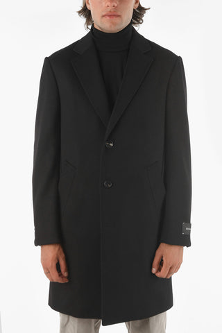 ZZEGNA center vent 3-button chesterfield coat