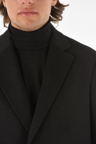 ZZEGNA center vent 3-button chesterfield coat