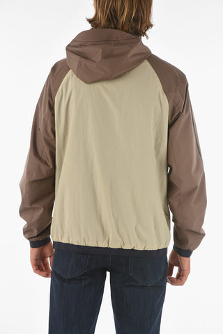 ZZEGNA Logoed Hooded Windbreaker
