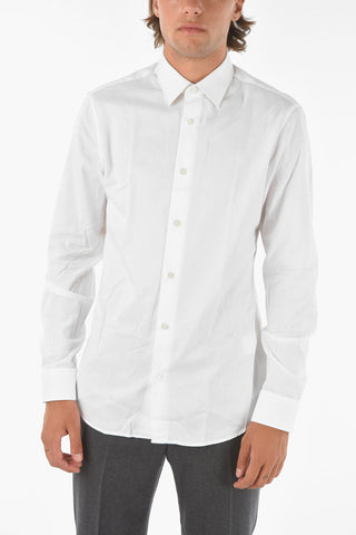 ZZEGNA Cotton Slim Fit Shirt with Classic Collar