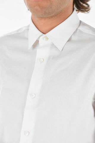 ZZEGNA Cotton Slim Fit Shirt with Classic Collar