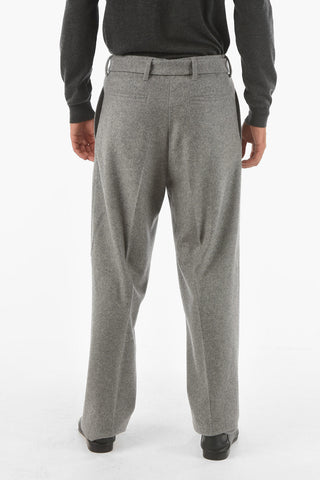 COUTURE Cashmere Wool Pants with Belt