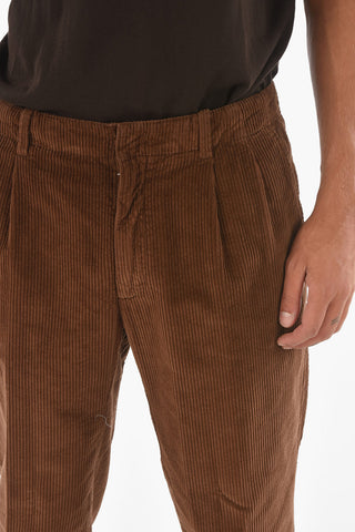 ZZEGNA double pleat corduroy pants