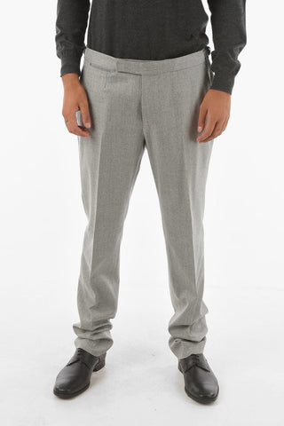 Wool Chino Pants with Adjustable Waist