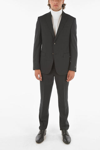 ZZEGNA abito 2 bottoni motivo windowpane check due spacchi revers classico