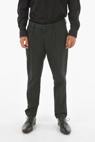 ZZEGNA cuffed hem single pleat pants