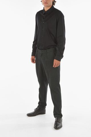ZZEGNA cuffed hem single pleat pants
