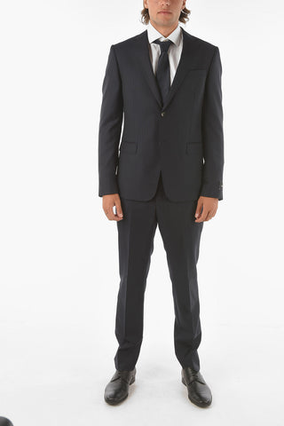 Z ZEGNA 2 Buttons Pinstriped Wool Blazer