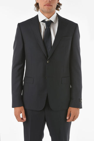 Z ZEGNA 2 Buttons Pinstriped Wool Blazer
