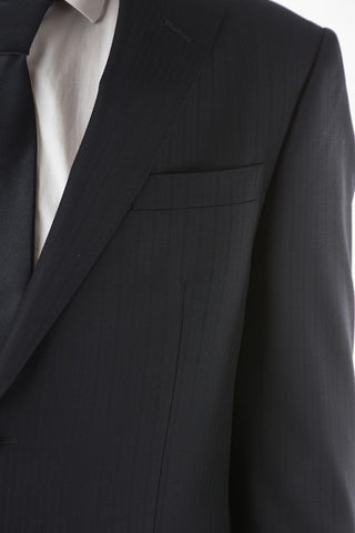 Z ZEGNA 2 Buttons Pinstriped Wool Blazer