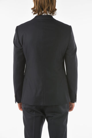 Z ZEGNA 2 Buttons Pinstriped Wool Blazer