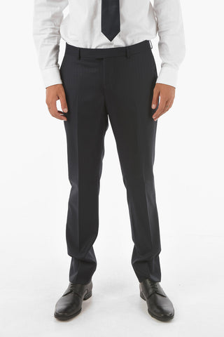 Z ZEGNA 2 Buttons Pinstriped Wool Blazer
