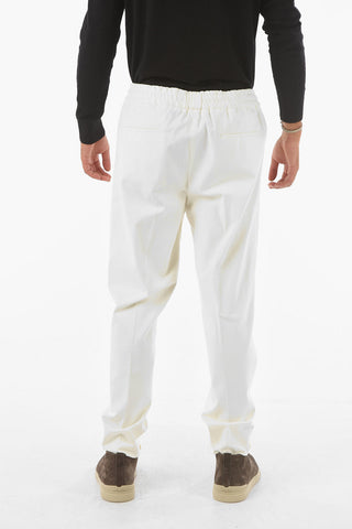 ZZEGNA Double-pleated Chino Pants with Waist Drawstring