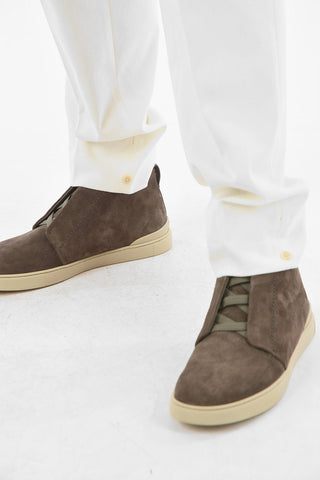 ZZEGNA Double-pleated Chino Pants with Waist Drawstring