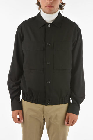 ZZEGNA double breast pocket wool overshirt