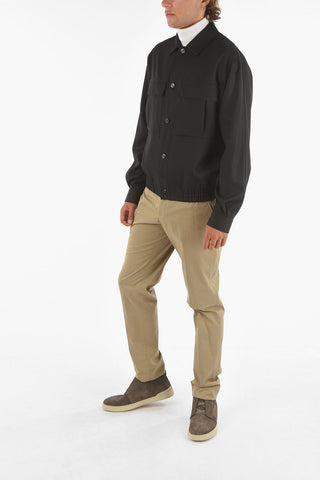 ZZEGNA double breast pocket wool overshirt
