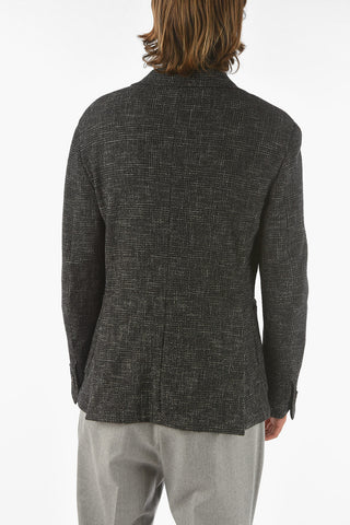 ZZEGNA Stretched Wool Blend Blazer with Notch Lapel
