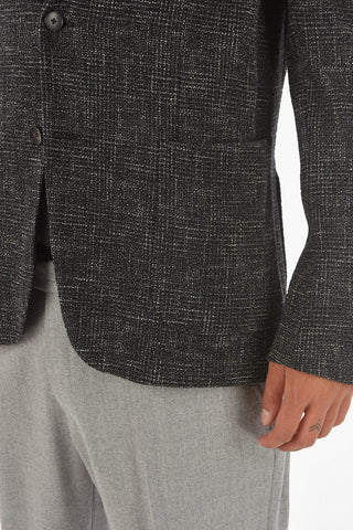 ZZEGNA Stretched Wool Blend Blazer with Notch Lapel