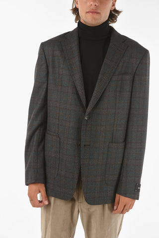 ZZEGNA notch lapel patch pocket 2-button blazer
