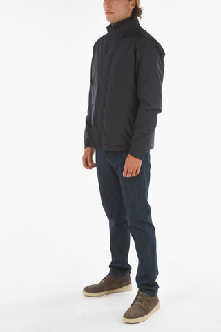 ZZEGNA Hooded Jacket with Waist Drawsting