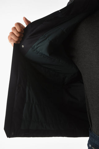 ZZEGNA Hooded Jacket with Waist Drawsting