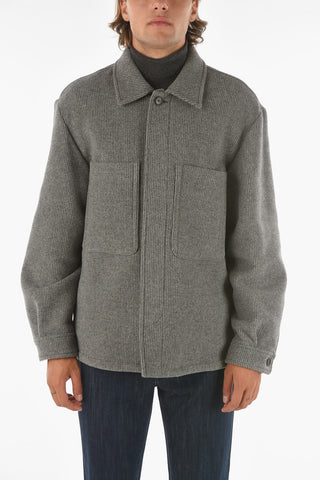 ZZEGNA Wool Blend Short Coat with 4 Pockets