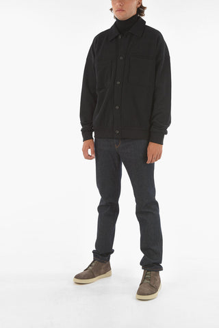 ZZEGNA Sweater Utility Jacket