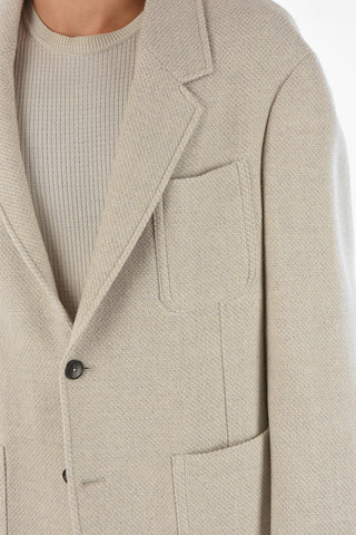Z ZEGNA Patch Pocket Half-lined Wool Blazer