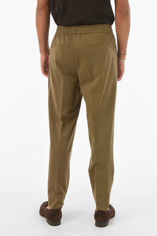ZZEGNA Double-pleated Chino Pants with Waist Drawstring