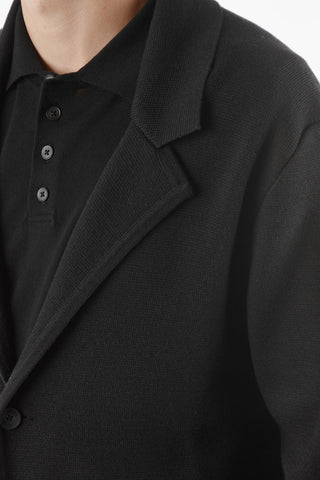 ZZEGNA Knitted 2 Buttons V-Neck Blazer