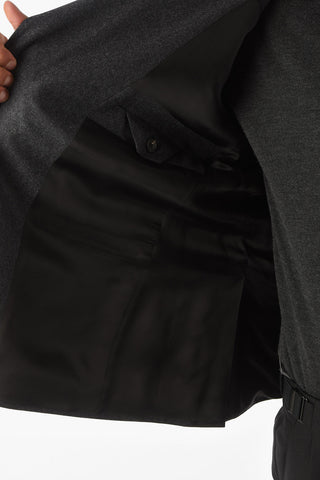 Z ZEGNA Double-breasted Wool Blazer with Flush Pockets