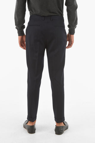 Z ZEGNA Single-pleated 4 Pocket Wool Blend Pants