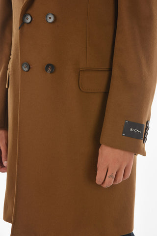ZZEGNA wool and cashmere double breasted Chesterfield coat