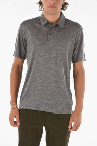 ZZEGNA 3-button wool and flax polo shirt
