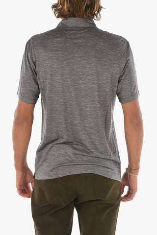 ZZEGNA 3-button wool and flax polo shirt