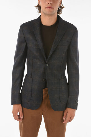 Z ZEGNA Unlined Checkered Motif Blazer